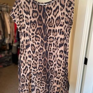 Leopard dress with pockets